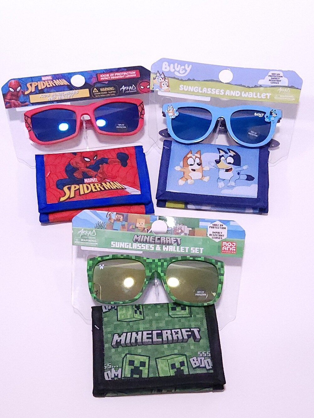 **Choice Of** Cartoon Theme Kids' Sunglasses & Wallet Set